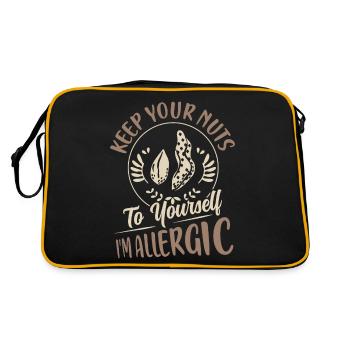 Garde tes noix pour toi Je suis allergique Allergie Aw - Sac Retro - noir/or - Dos