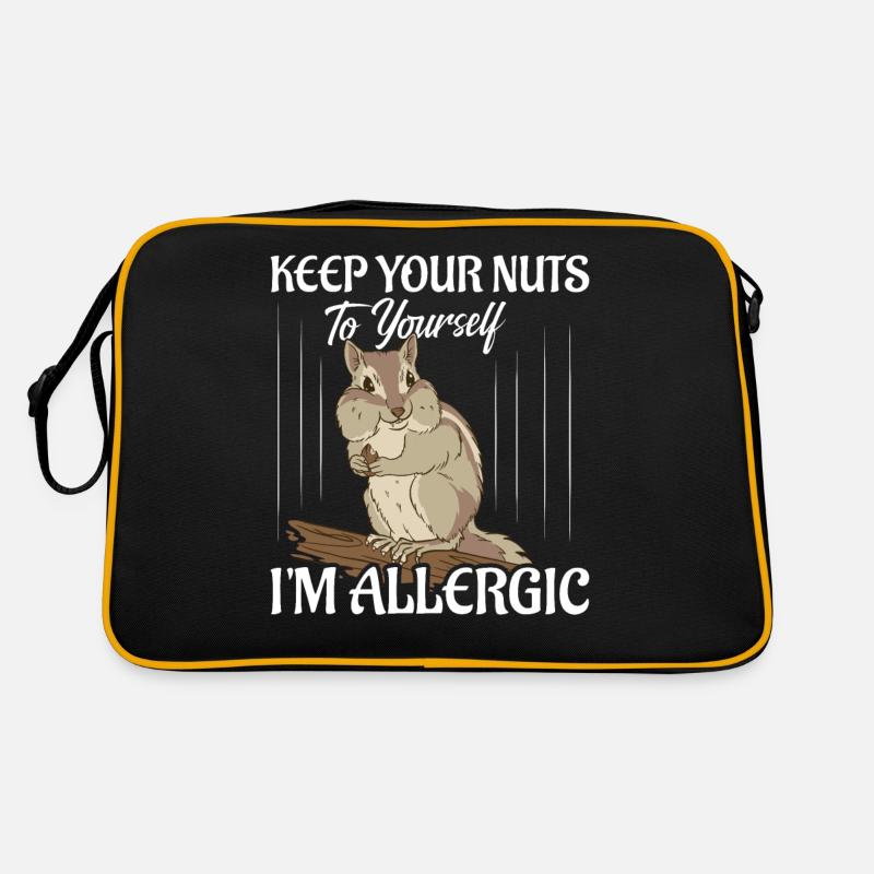 Keep Your Nuts To Yourself I'm Allergic Awareness Retro Bag
