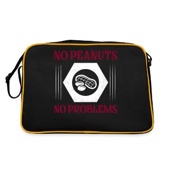Pas d’arachides Pas de problèmes Sensibilisation allergique aux noix - Sac Retro - noir/or - Dos