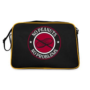Pas d’arachides Aucun problème Sensibilisation Allergique aux noix - Sac Retro - noir/or - Dos