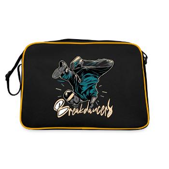 BREAKDANCER - Retro Tasche - Schwarz/Gold - Hinten