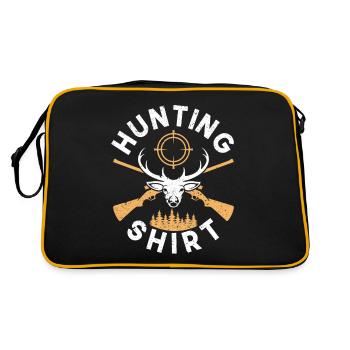 Chemise de chasse au cerf Whitetail Buck Antlers Elk Hunter - Sac Retro - noir/or - Dos