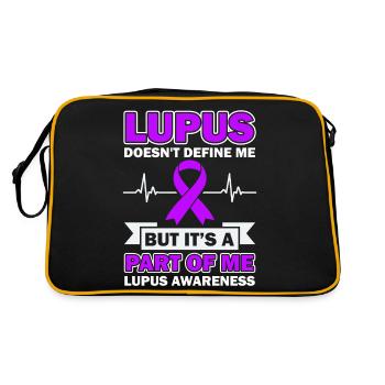 Le lupus ne me définit pas, mais il en fait partie - Sac Retro - noir/or - Dos