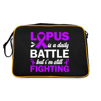 Lupus is a daily struggle, but I struggle - Retro Bag - black/gold - Back