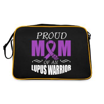 Conscience du lupus Fière mère d’un guerrier lupus - Sac Retro - noir/or - Dos