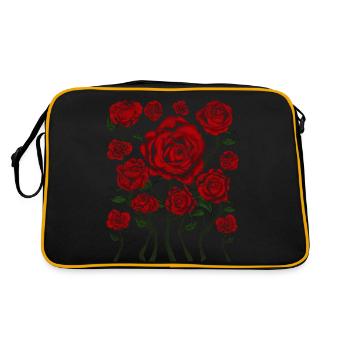 Jardin Fleurs Botaniste Roses Cadeau Botanique - Sac Retro - noir/or - Dos