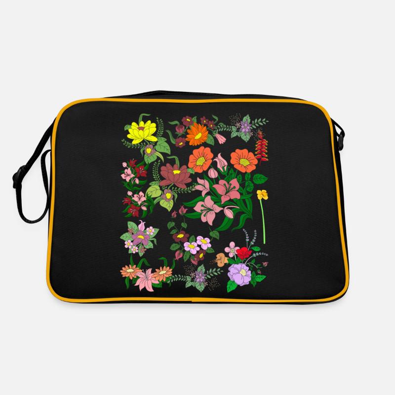 Botanischer Garten Wildblumen Geschenk Botanik Retro Tasche