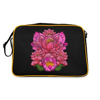 Jardin botanique en fleur de lotus Botanique - Sac Retro - noir/or - Dos