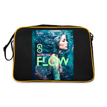 Go whit the flow. Dive and have fun - Retro Bag - black/gold - Back