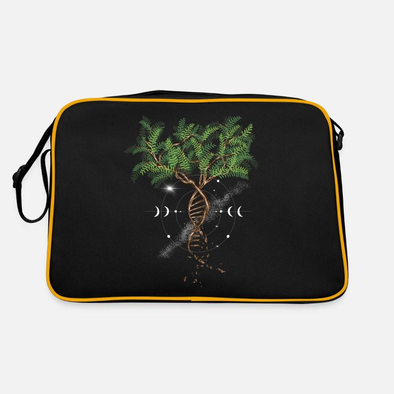 DNA Tree - Retro Tasche - Schwarz/Gold