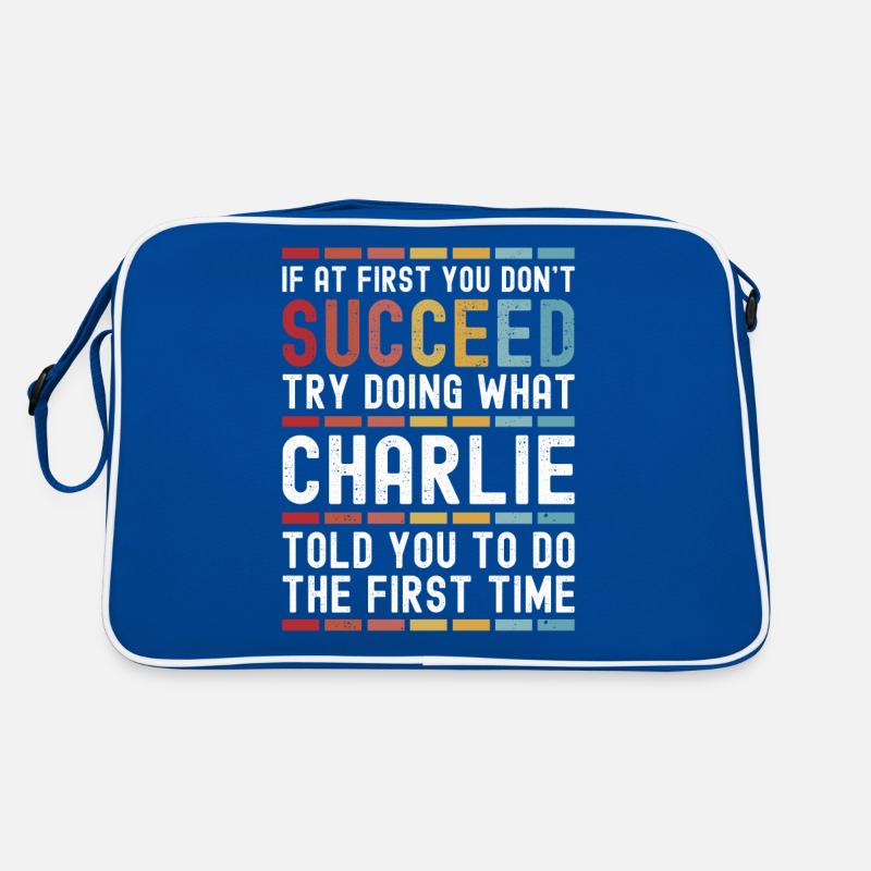 Charlie Name Personalized Funny Birthday Retro Bag
