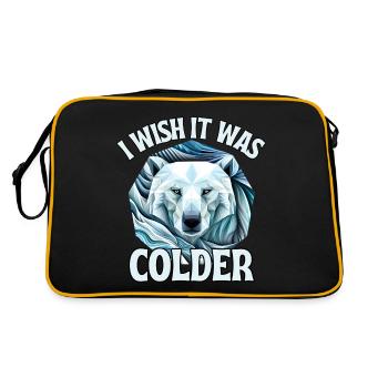 Sollte kälter sein - Retro Tasche - Schwarz/Gold - Hinten