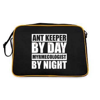 Ant Colony Ant Keeper Myrmecology - Retro Bag - black/gold - Back