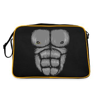 Funny Gorilla Chest , Halloween Monkey Chest Suit - Retro Bag - black/gold - Back