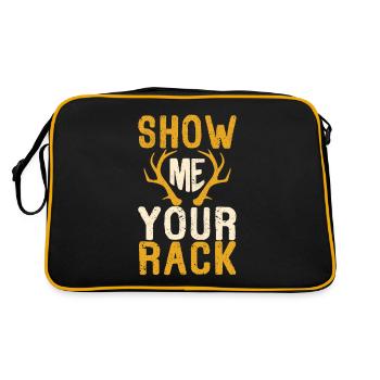 Montrez-moi votre rack Drôles de bois de cerf Orignal - Sac Retro - noir/or - Dos
