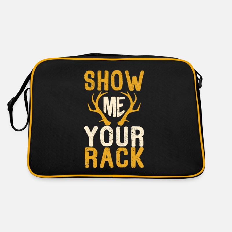 Zeig mir dein Gestell Lustiges Hirschgeweih Elch Retro Tasche