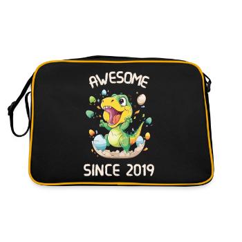 Fête d’anniversaire Dinos pour enfants | Génial depuis 2019 - Sac Retro - noir/or - Dos