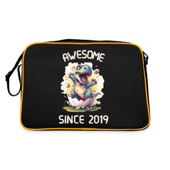 Fête d’anniversaire Dinos pour enfants | Génial depuis 2019 - Sac Retro - noir/or - Dos