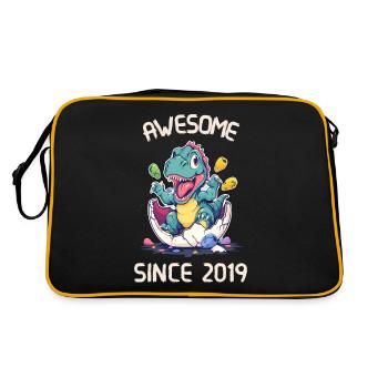 Fête d’anniversaire Dinos pour enfants | Génial depuis 2019 - Sac Retro - noir/or - Dos