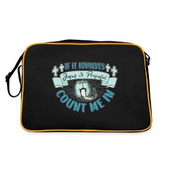 Jésus et le propofol me comptent en infirmière anesthésiste - Sac Retro - noir/or - Dos