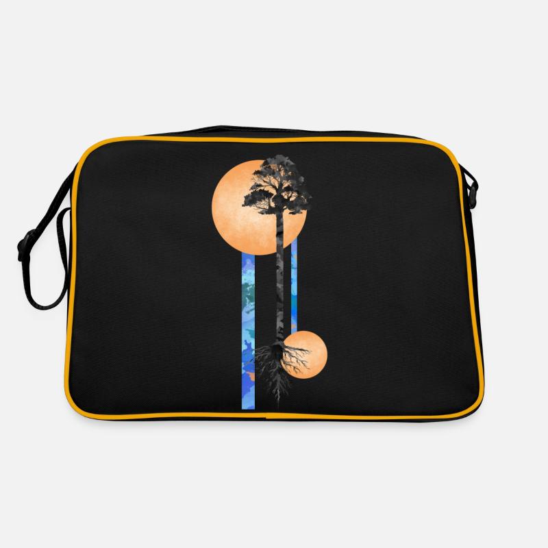 Long Watercolor tree Retro Tasche