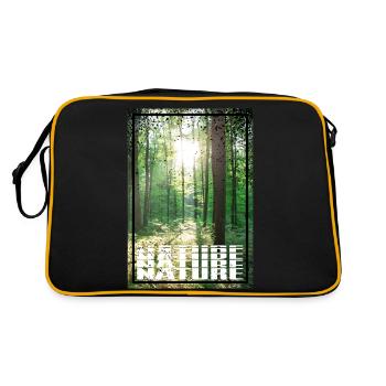Nature Forest - Retro Tasche - Schwarz/Gold - Hinten