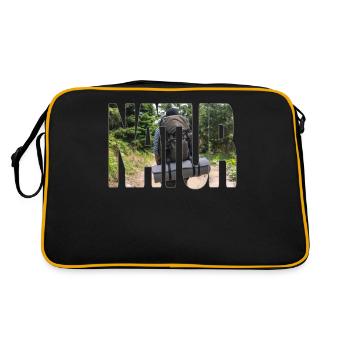 Natur Wandern - Retro Tasche - Schwarz/Gold - Hinten