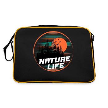 Nature Life Circle - Retro Tasche - Schwarz/Gold - Hinten