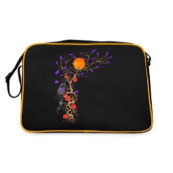 Padlock with roses - Retro Tasche - Schwarz/Gold - Hinten