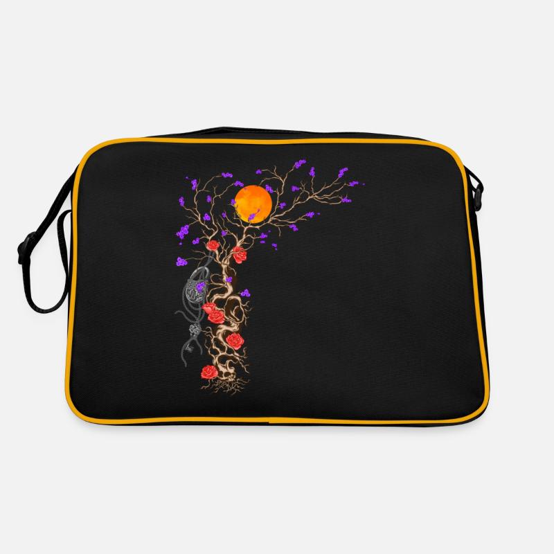 Padlock with roses Retro Tasche