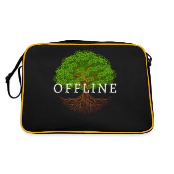 Offline Tree - Retro Tasche - Schwarz/Gold - Hinten