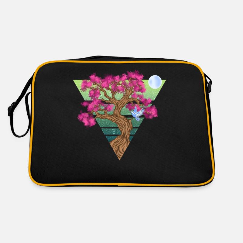 Triangletree - Retro Tasche - Schwarz/Gold