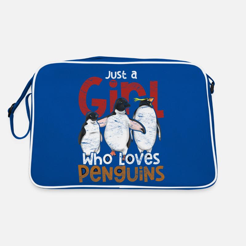 Ich mag einfach Pinguine Ok Tier Geschenk Pinguin Retro Tasche