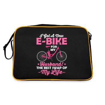 J’ai un nouveau vélo électrique pour ma femme! Pedelec Électrique - Sac Retro - noir/or - Dos