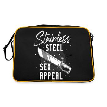 Funny Knife Collector Edelstahl Sex Appeal - Retro Tasche - Schwarz/Gold - Hinten