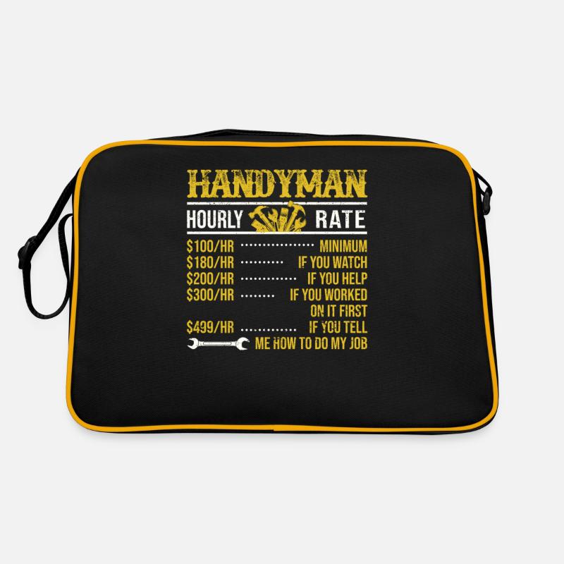 Craftsman Hourly Rate Repair Worker Maintenance Retro Bag