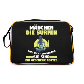 Schullehrerin Lehrerin - Retro Tasche - Schwarz/Gold - Hinten