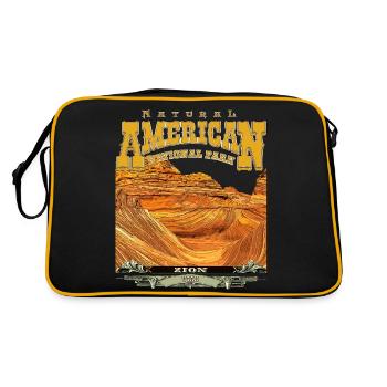 Zion National Park, USA - Retro Bag - black/gold - Back