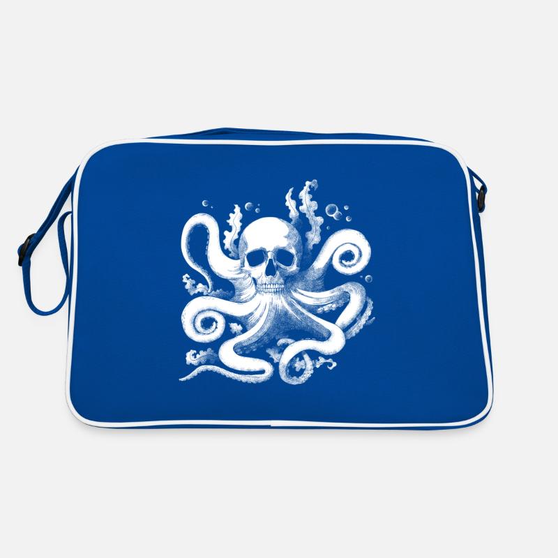 Schädel-Oktopus Retro Tasche