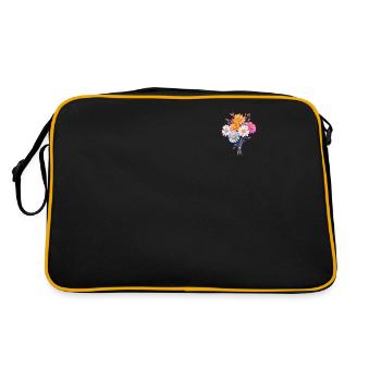 Aufnäher Neuheit Blumen Humor Coole Gänseblümchen Liebhaber - Retro Tasche - Schwarz/Gold - Hinten