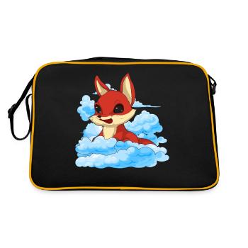 Forest Animal Lover Animal Lover Gift Cloud Fox - Retro Bag - black/gold - Back