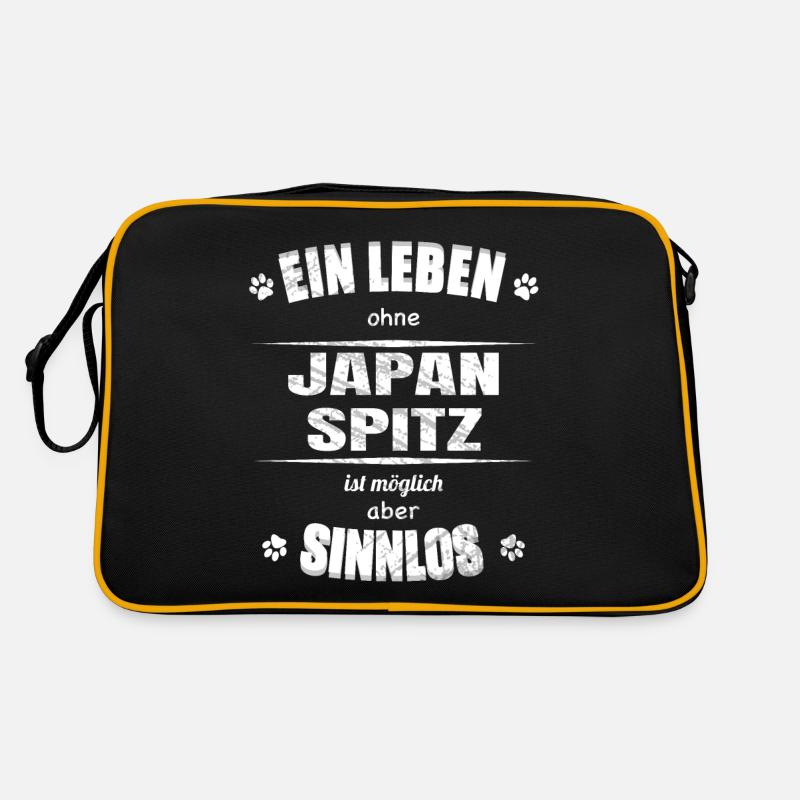 Ein Leben ohne Hund ist Sinnlos - Japan Spitz Retro Tasche