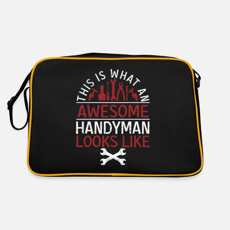 So sieht ein toller Handwerker aus Jobabschluss Retro Tasche