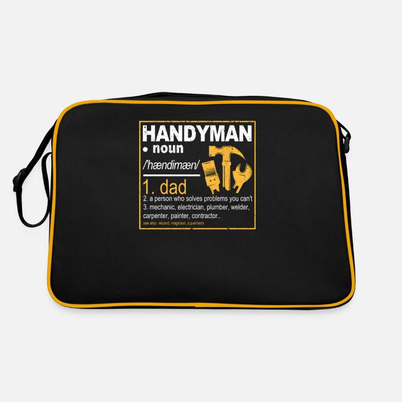 Handyman Definition Description Funny Dad Retro Bag
