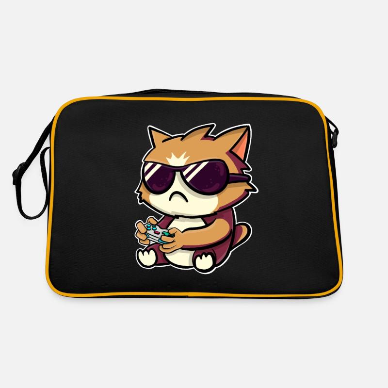 Gaming Gamer Katze Retro Tasche