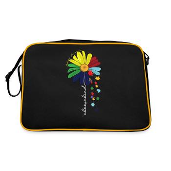 Choose Kind Autism Awareness Sunflower Mom Lover - Retro Bag - black/gold - Back