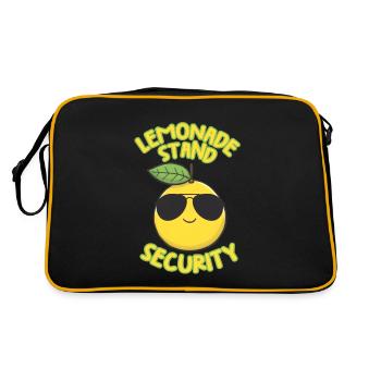 Lemonade Stand Security Cute Lemon Summer - Retro Bag - black/gold - Back