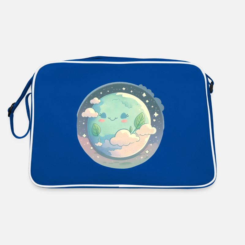 Earth Happy Cute Space Science Planet Environment Retro Bag