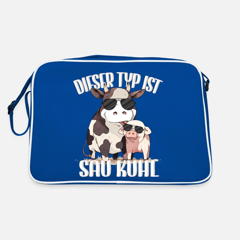 This guy is sow cool cow farmer funny idea Retro Bag