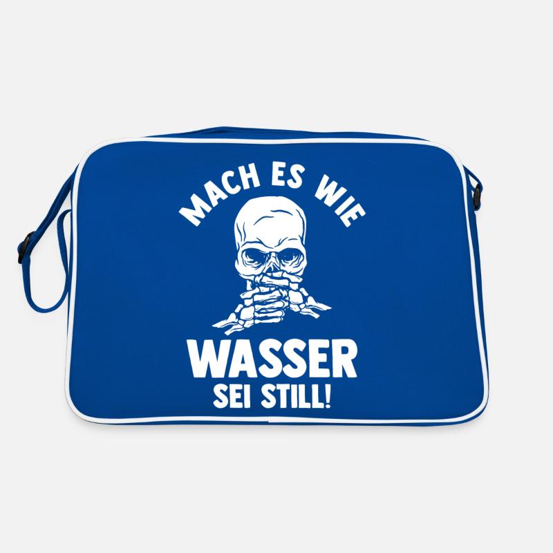 Mach es wie Wasser sei Still Retro Tasche